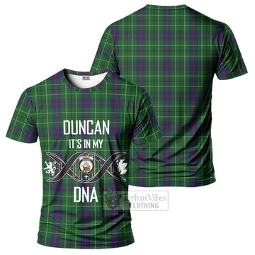 Duncan Tartan T-Shirt with Family Crest DNA In Me Style