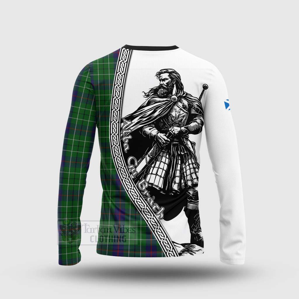 Tartan Vibes Clothing Duncan Tartan Clan Crest Long Sleeve T-Shirt with Highlander Warrior Celtic Style