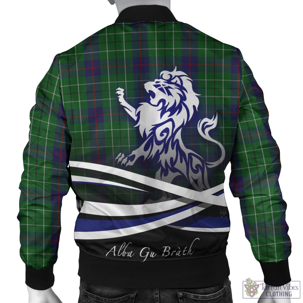 Tartan Vibes Clothing Duncan Tartan Bomber Jacket with Alba Gu Brath Regal Lion Emblem