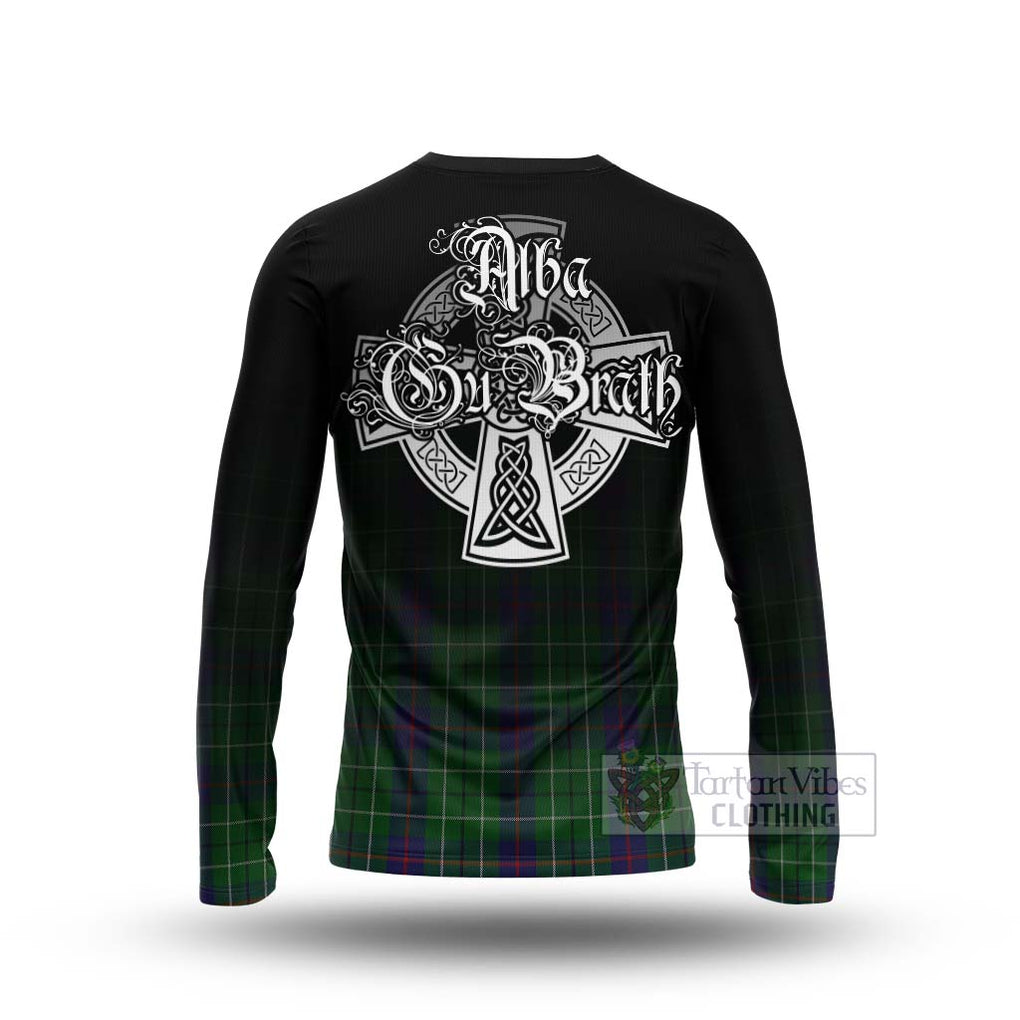 Tartan Vibes Clothing Duncan Tartan Long Sleeve T-Shirt Featuring Alba Gu Brath Family Crest Celtic Inspired