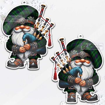 Duncan Tartan Bagpiper Gnome Christmas Ornament