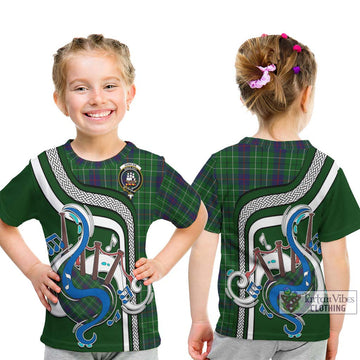 Duncan Tartan Kid T-Shirt with Epic Bagpipe Style