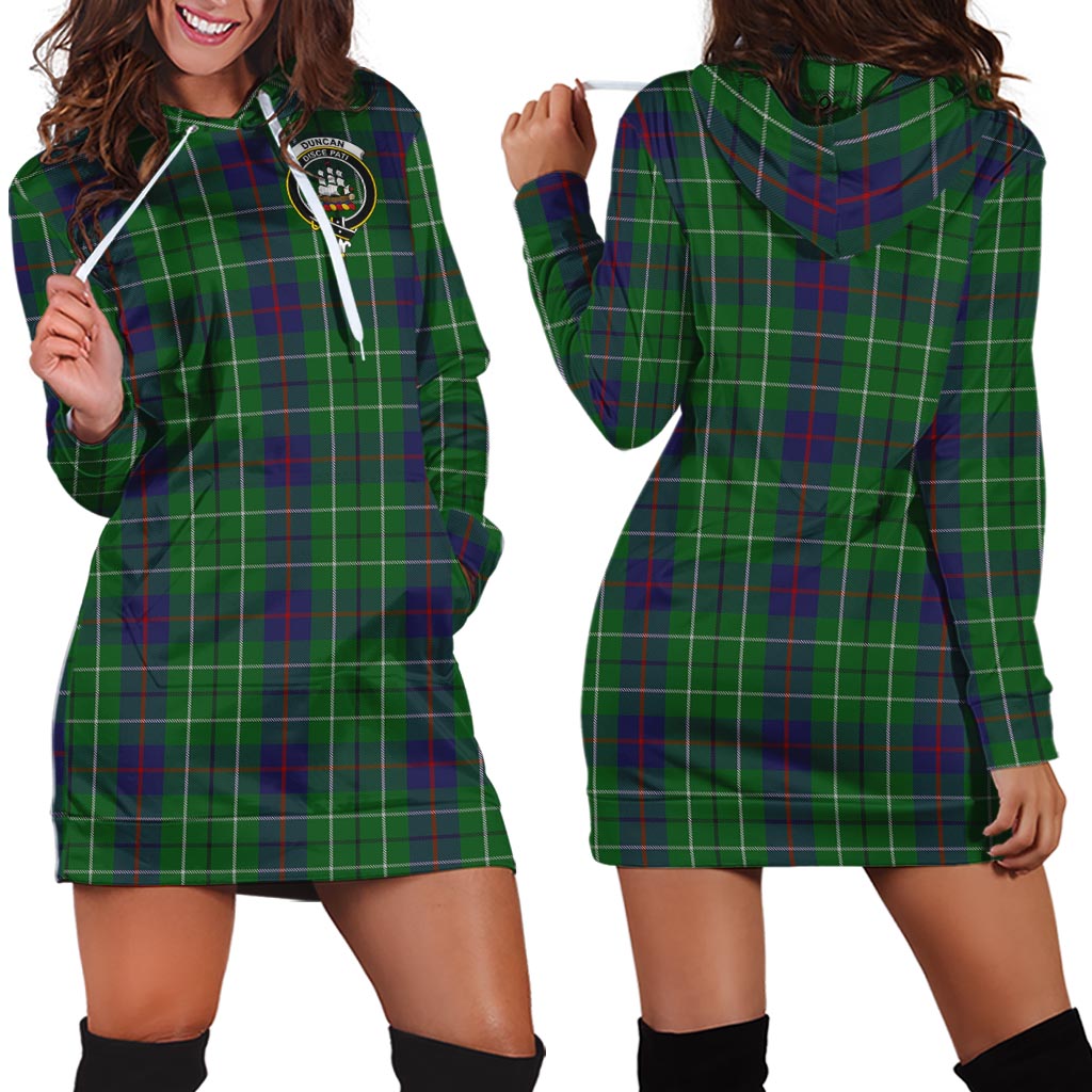 Duncan Tartan Hoodie Dress with Family Crest - Tartan Vibes Clothing