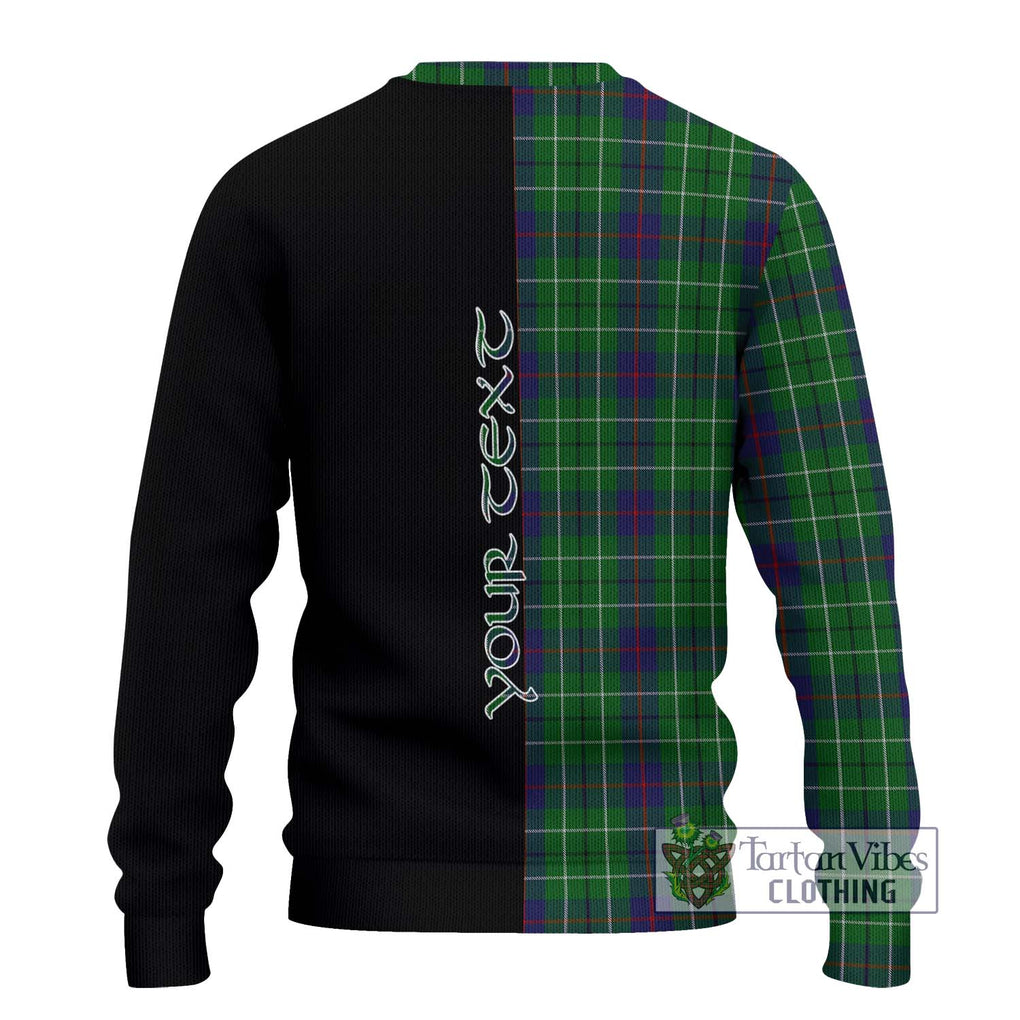 Duncan Tartan Knitted Sweater with Family Crest and Half Of Me Style - Tartanvibesclothing Shop