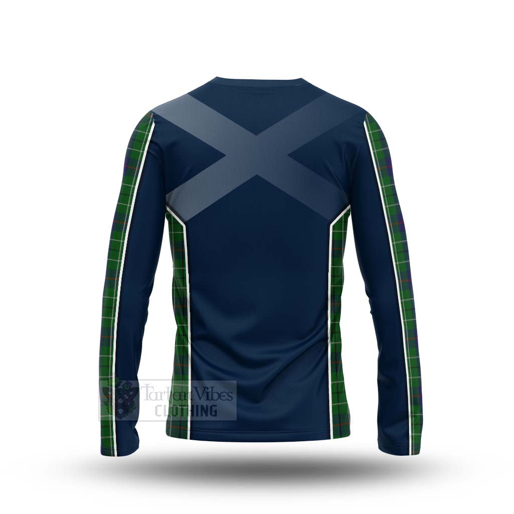 Tartan Vibes Clothing Duncan Tartan Long Sleeve T-Shirt with Family Crest and Scottish Thistle Vibes Sport Style