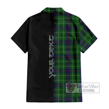 Duncan Tartan Short Sleeve Button Shirt with Family Crest and Half Of Me Style