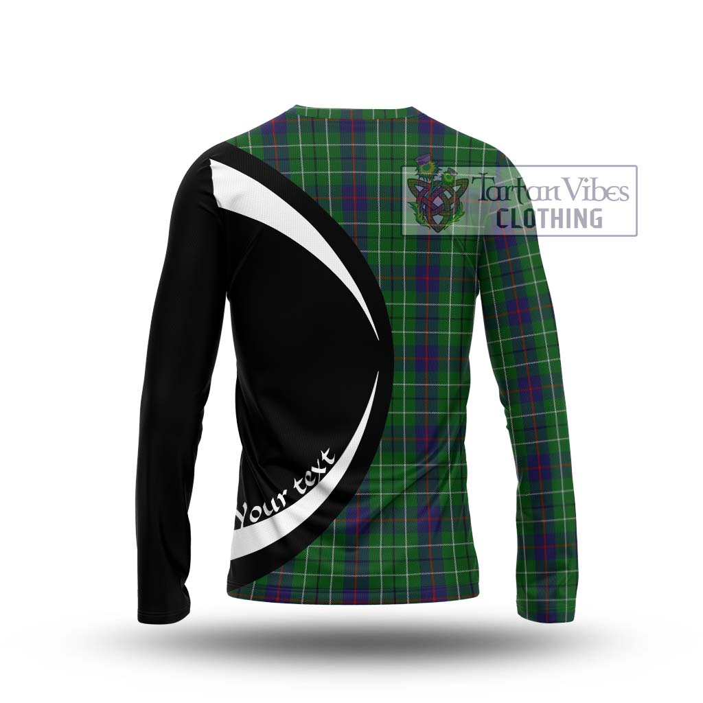 Duncan Tartan Long Sleeve T-Shirt with Family Crest Circle Style - Tartan Vibes Clothing