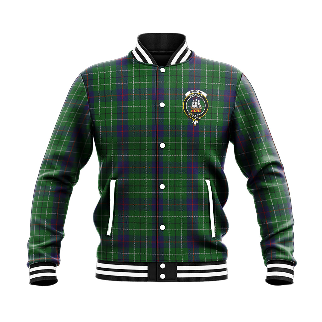 Duncan Tartan Baseball Jacket with Family Crest - Tartan Vibes Clothing