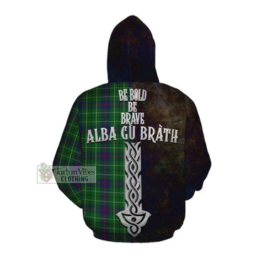 Duncan Tartan Family Crest Cotton Hoodie Alba Gu Brath Be Brave Lion Ancient Style Pullover Hoodie - Tartan Vibes Clothing