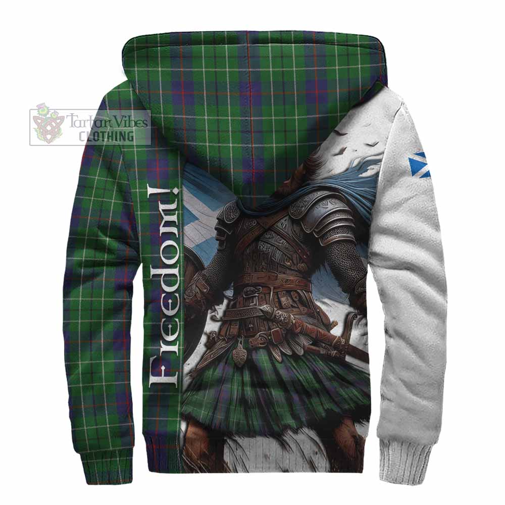 Tartan Vibes Clothing Duncan Crest Tartan Sherpa Hoodie Inspired by the Freedom of Scottish Warrior