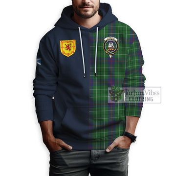 Duncan Tartan Hoodie Alba with Scottish Lion Royal Arm Half Style