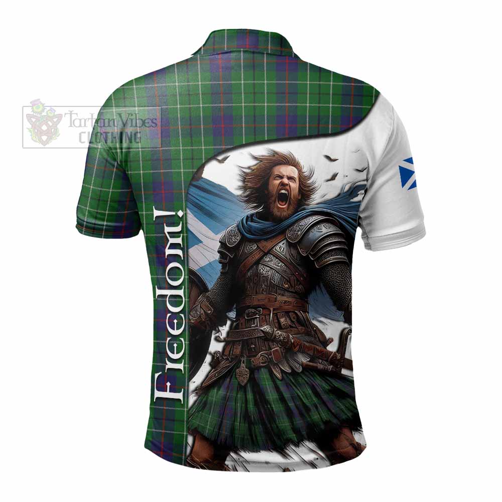 Tartan Vibes Clothing Duncan Crest Tartan Polo Shirt Inspired by the Freedom of Scottish Warrior