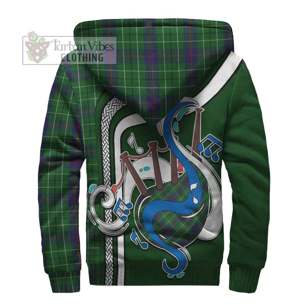 Duncan Tartan Sherpa Hoodie with Epic Bagpipe Style - Tartanvibesclothing Shop