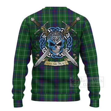 Duncan Tartan Ugly Sweater with Family Crest Celtic Skull Style