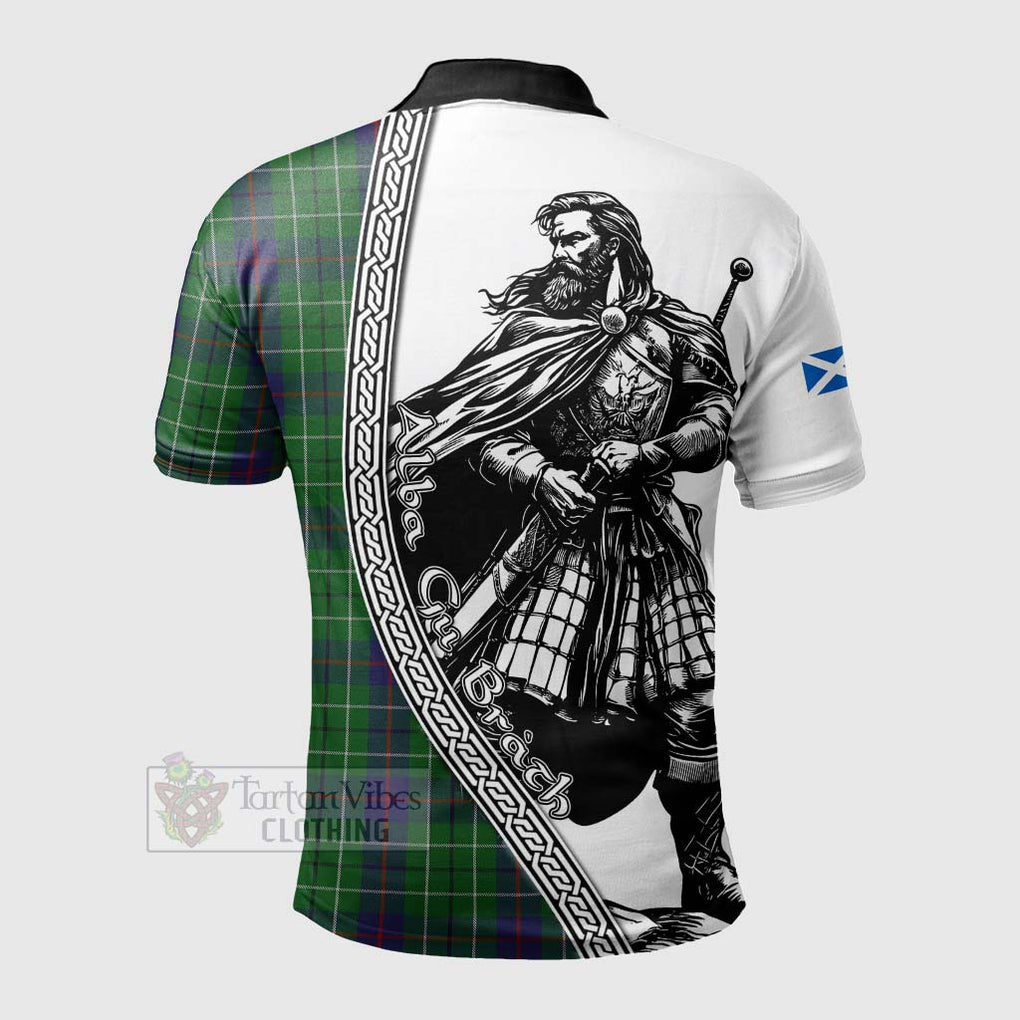 Tartan Vibes Clothing Duncan Tartan Clan Crest Polo Shirt with Highlander Warrior Celtic Style