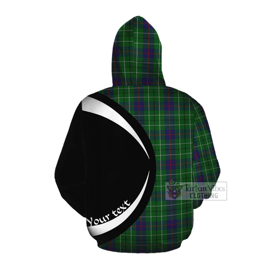 Tartan Vibes Clothing Duncan Tartan Cotton Hoodie with Family Crest Circle Style