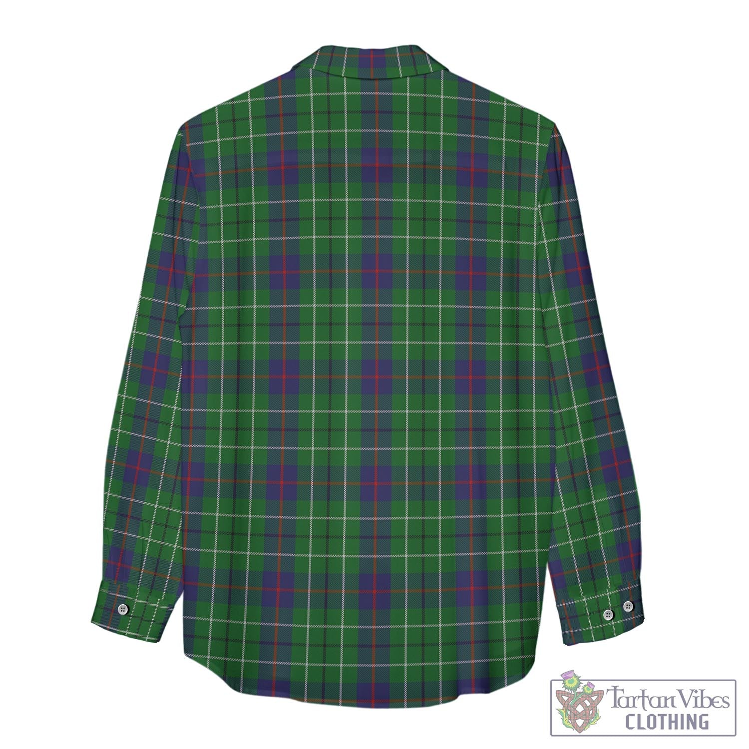 Tartan Vibes Clothing Duncan Tartan Womens Casual Shirt with Family Crest