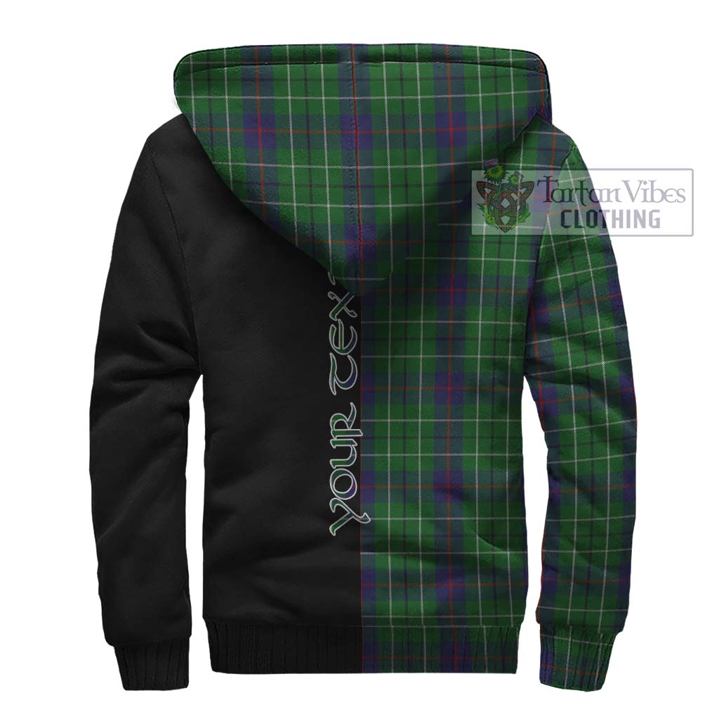 Tartan Vibes Clothing Duncan Tartan Sherpa Hoodie with Family Crest and Half Of Me Style