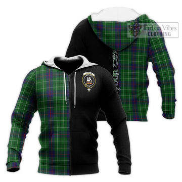 Duncan Tartan Knitted Hoodie with Family Crest and Half Of Me Style