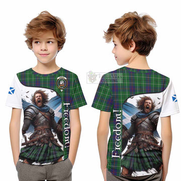 Duncan Crest Tartan Kid T-Shirt Inspired by the Freedom of Scottish Warrior