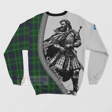 Duncan Tartan Clan Crest Sweatshirt with Highlander Warrior Celtic Style