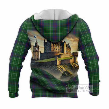 Duncan Tartan Family Crest Knitted Hoodie with Scottish Ancient Castle Style - Tartan Vibes Clothing