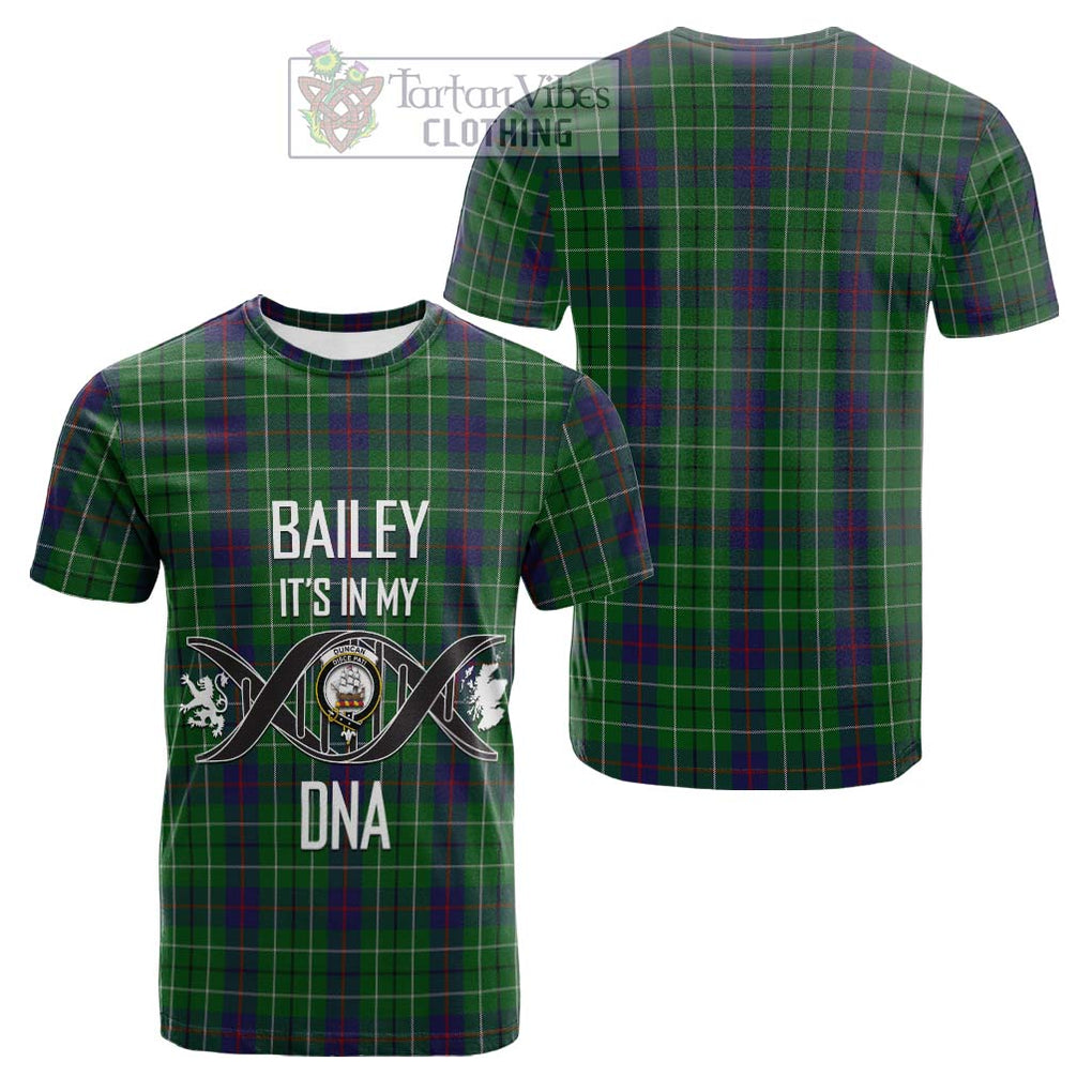 Tartan Vibes Clothing Duncan Tartan Cotton T-shirt with Family Crest DNA In Me Style