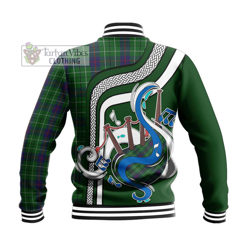 Tartan Vibes Clothing Duncan Tartan Baseball Jacket with Epic Bagpipe Style