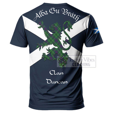 Duncan Tartan Lion Rampant T-Shirt Proudly Display Your Heritage with Alba Gu Brath and Clan Name