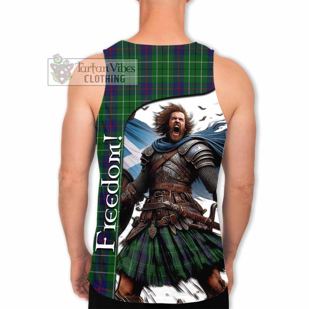 Tartan Vibes Clothing Duncan Crest Tartan Men's Tank Top Inspired by the Freedom of Scottish Warrior