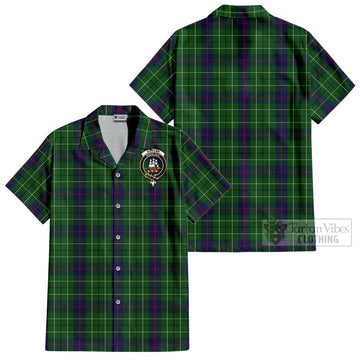 Duncan Tartan Cotton Hawaiian Shirt with Family Crest