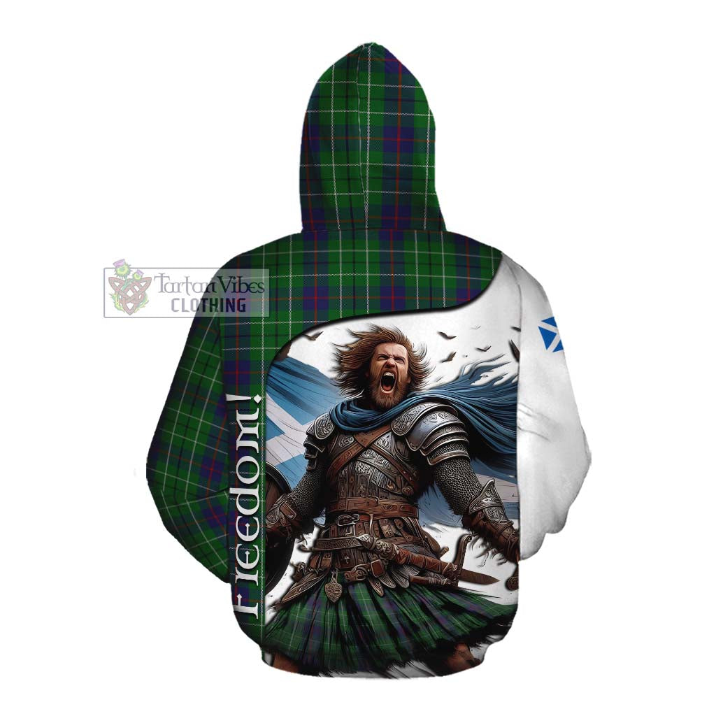 Tartan Vibes Clothing Duncan Crest Tartan Cotton Hoodie Inspired by the Freedom of Scottish Warrior