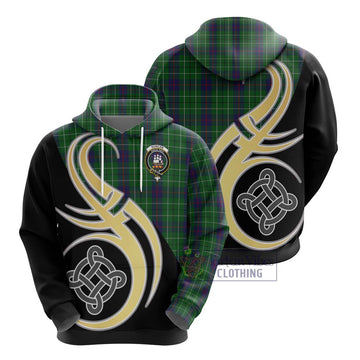 Duncan Tartan Hoodie with Family Crest and Celtic Symbol Style