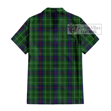 Duncan Tartan Short Sleeve Button Shirt with Family Crest DNA In Me Style