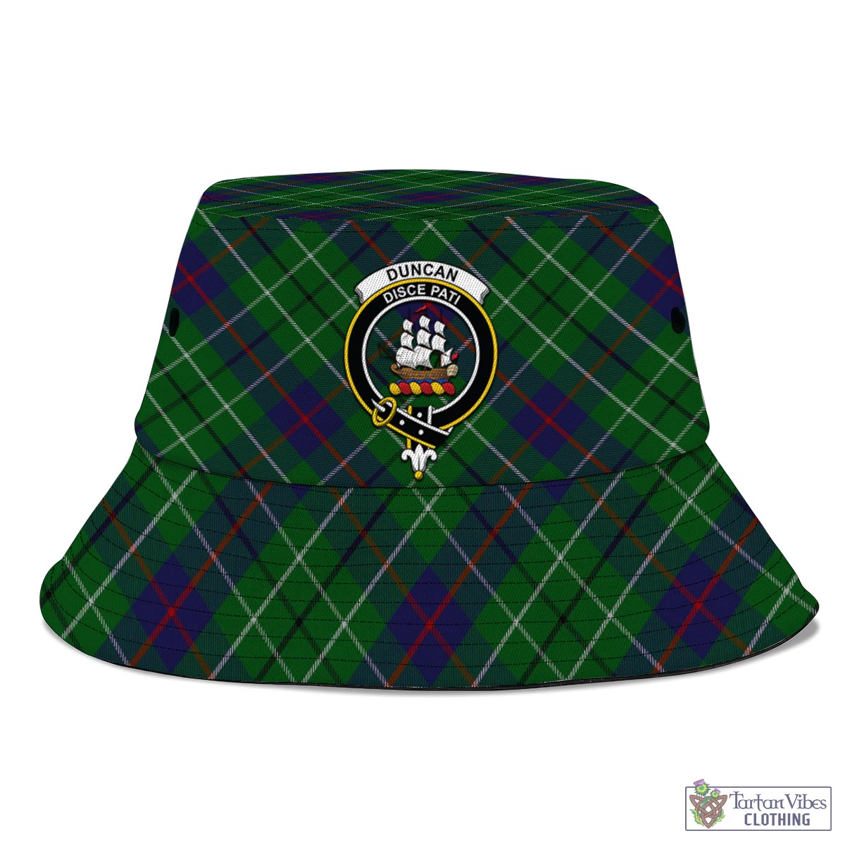 Tartan Vibes Clothing Duncan Tartan Bucket Hat with Family Crest