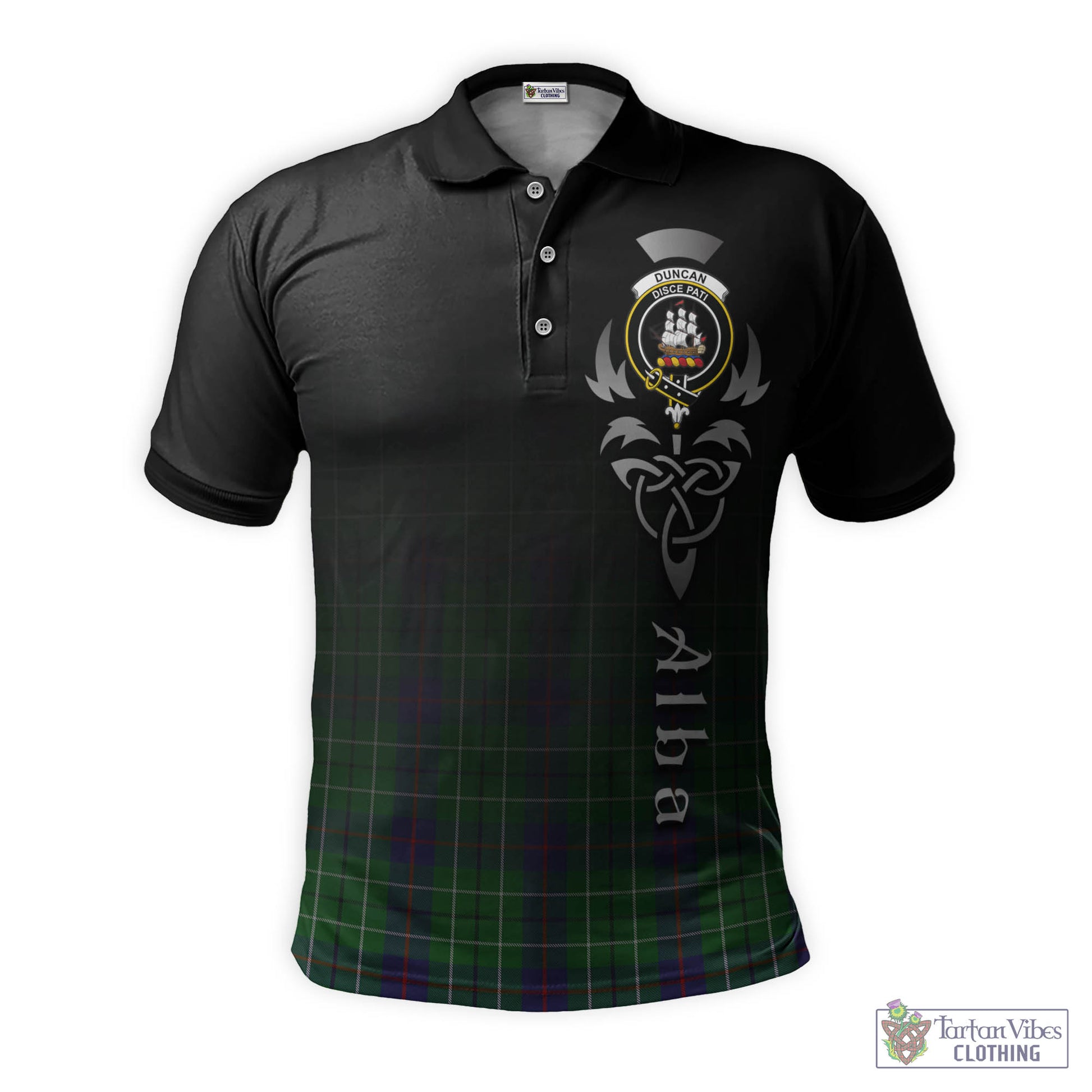 Tartan Vibes Clothing Duncan Tartan Polo Shirt Featuring Alba Gu Brath Family Crest Celtic Inspired