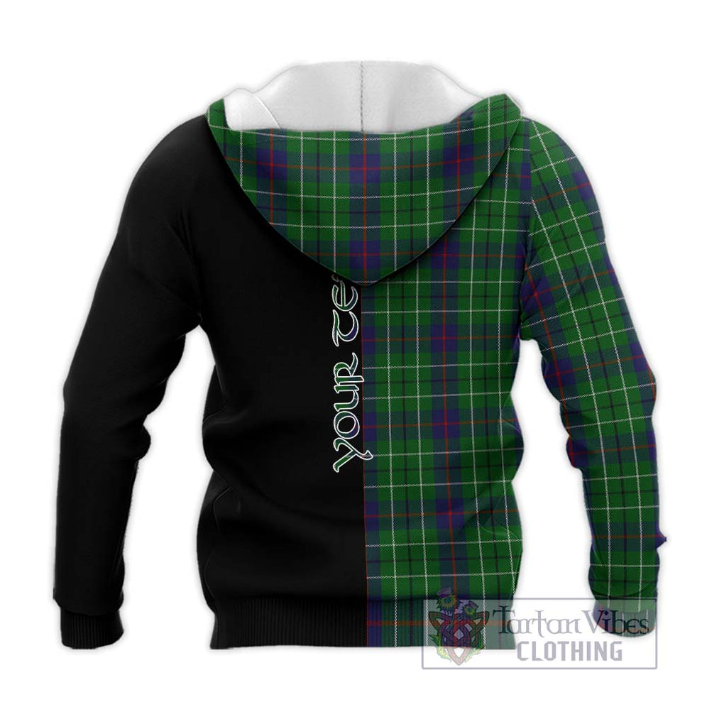 Duncan Tartan Knitted Hoodie with Family Crest and Half Of Me Style - Tartanvibesclothing Shop