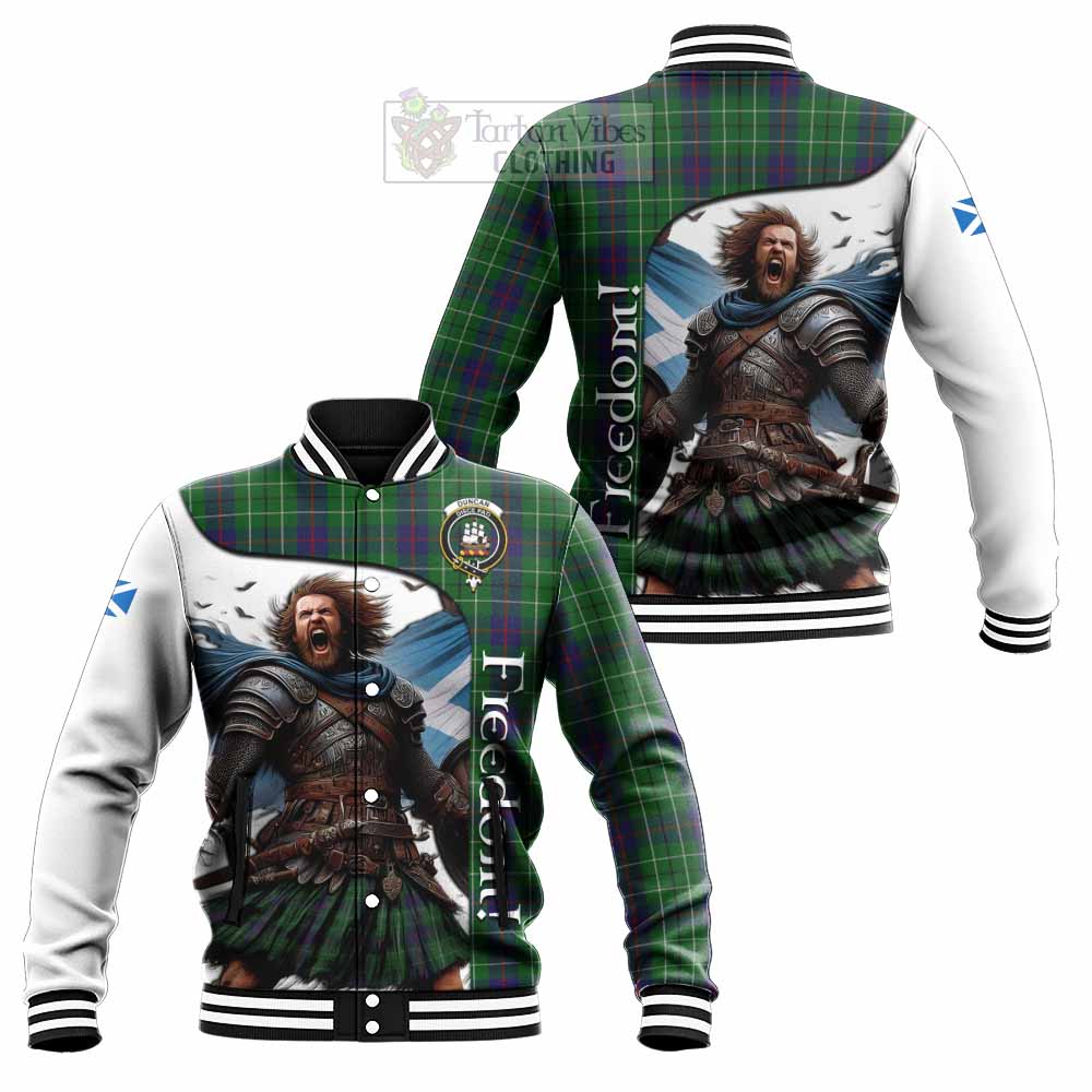 Tartan Vibes Clothing Duncan Crest Tartan Baseball Jacket Inspired by the Freedom of Scottish Warrior