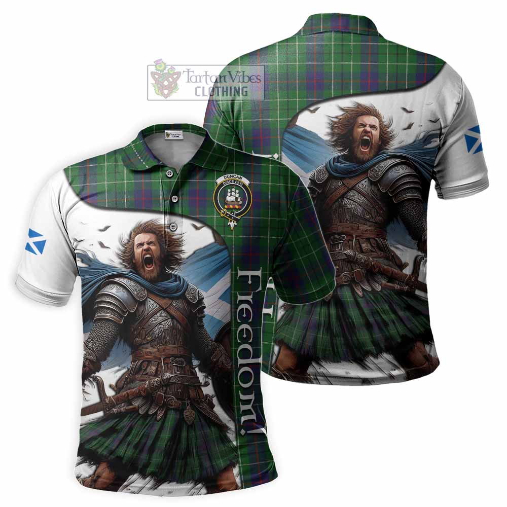 Tartan Vibes Clothing Duncan Crest Tartan Polo Shirt Inspired by the Freedom of Scottish Warrior