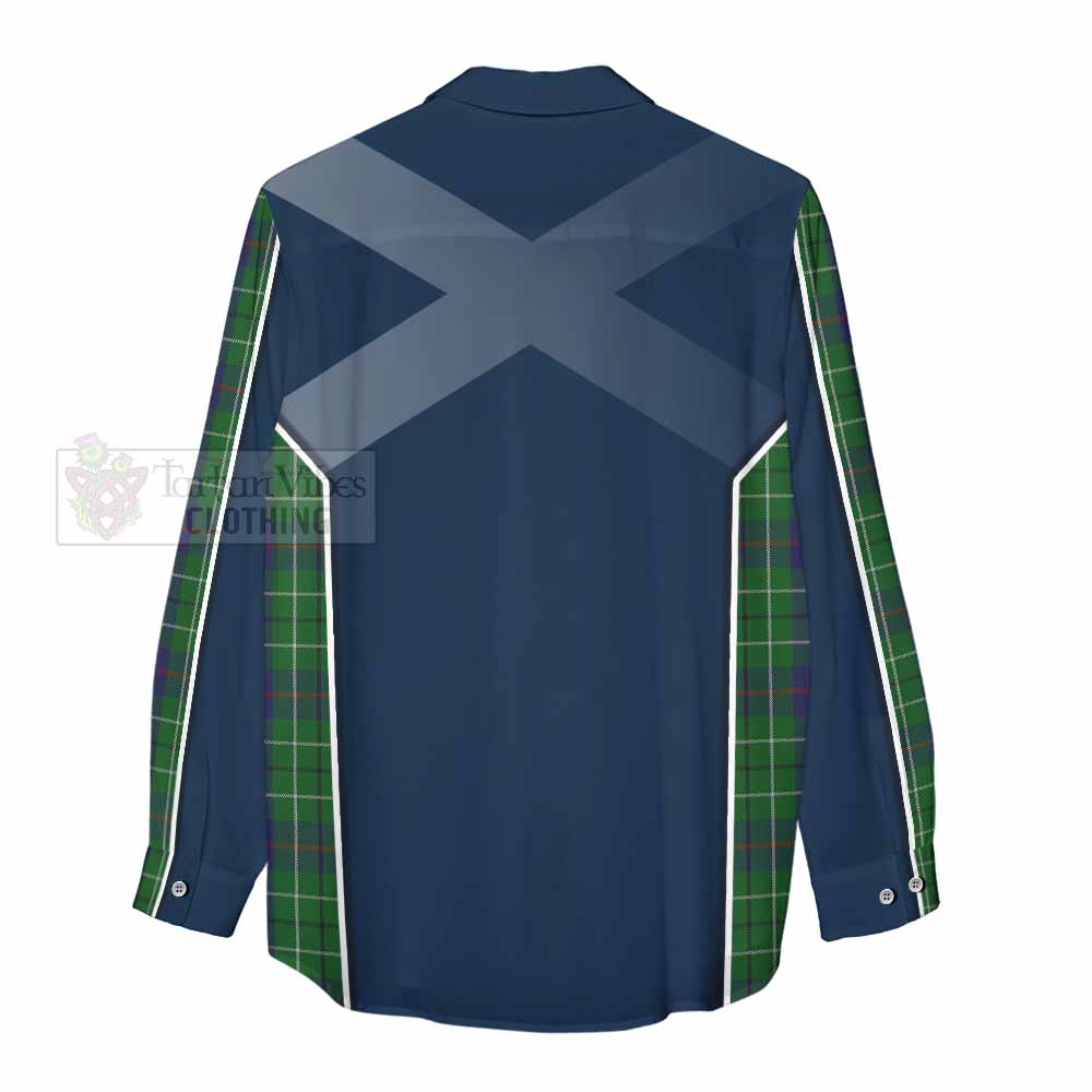 Tartan Vibes Clothing Duncan Tartan Women's Casual Shirt with Family Crest and Lion Rampant Vibes Sport Style