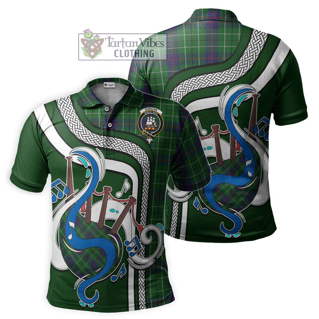 Tartan Vibes Clothing Duncan Tartan Polo Shirt with Epic Bagpipe Style