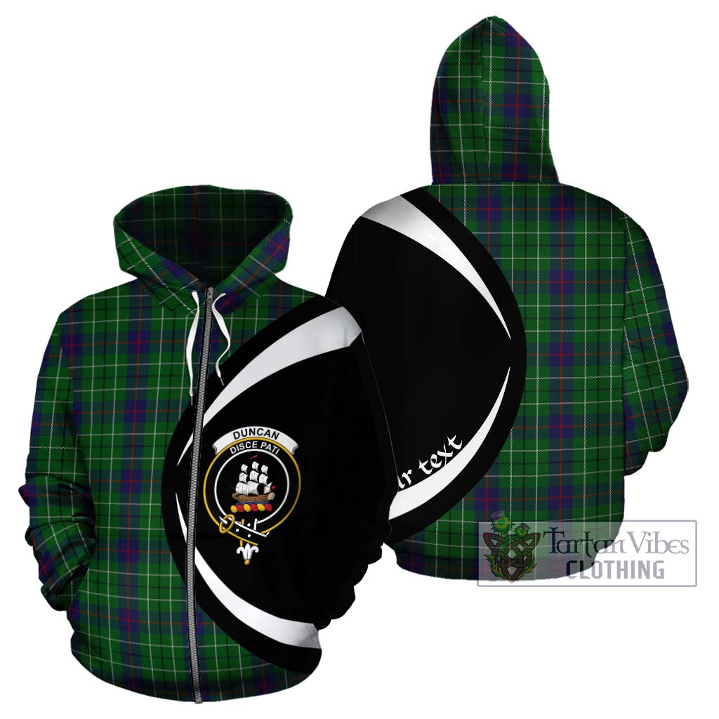 Tartan Vibes Clothing Duncan Tartan Hoodie with Family Crest Circle Style