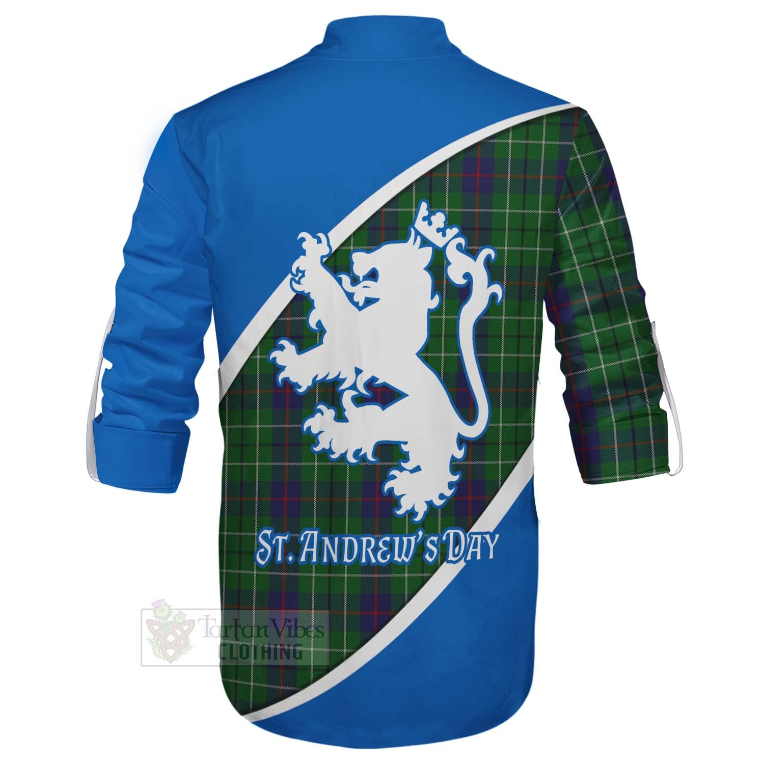 Tartan Vibes Clothing Duncan Family Crest Tartan Ghillie Kilt Shirt Celebrate Saint Andrew's Day in Style