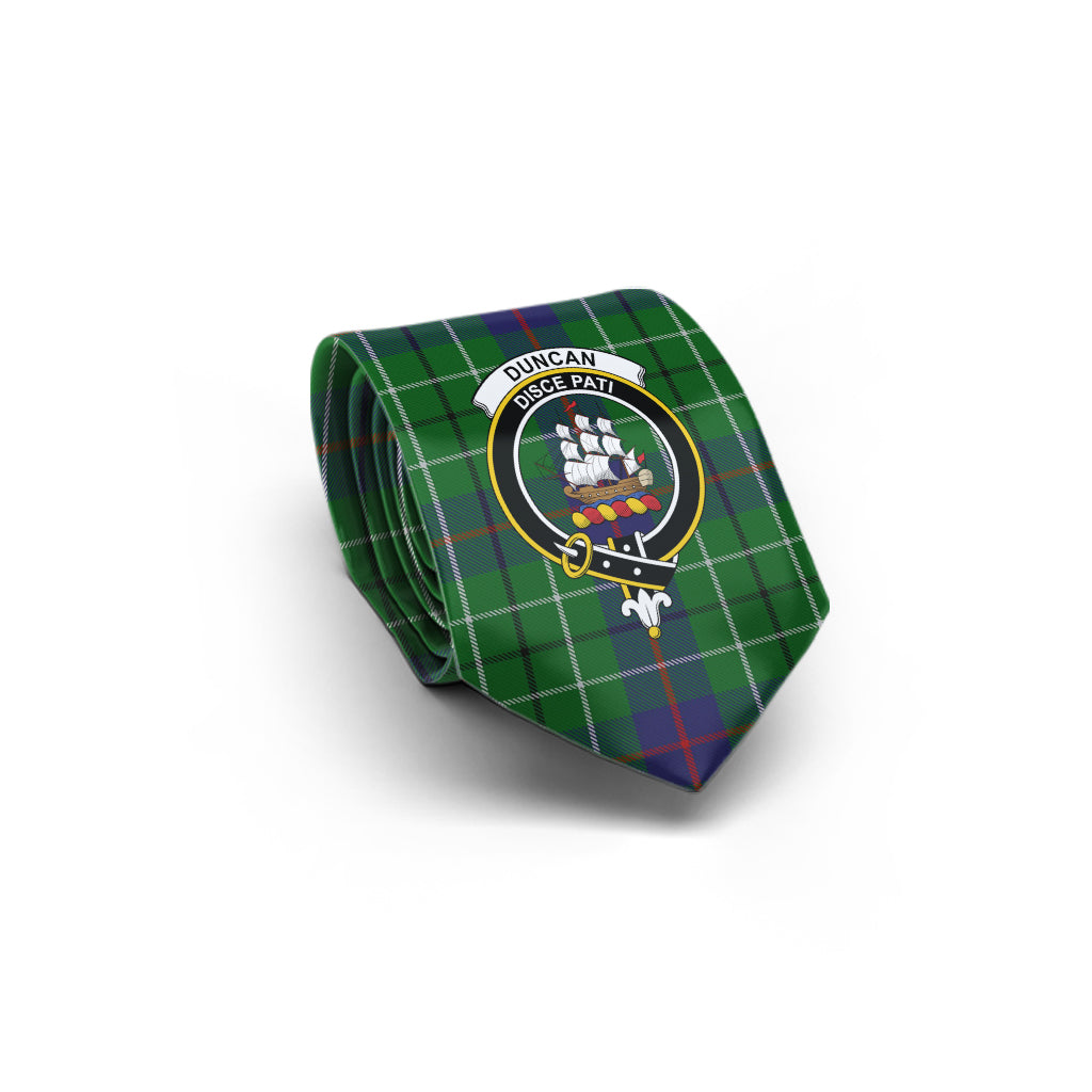 Duncan Tartan Classic Necktie with Family Crest - Tartan Vibes Clothing