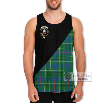 Duncan Ancient Tartan Men's Tank Top with Family Crest and Military Logo Style