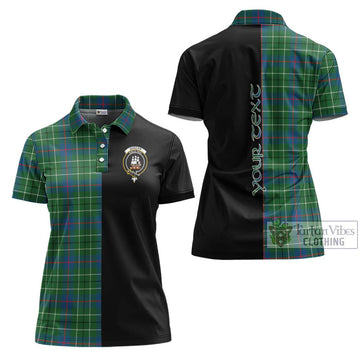 Duncan Ancient Tartan Women's Polo Shirt with Family Crest and Half Of Me Style