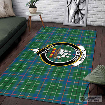 Duncan Ancient Tartan Area Rug with Family Crest