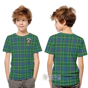 Duncan Ancient Tartan Kid T-Shirt with Family Crest