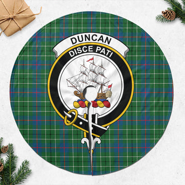 Duncan Ancient Tartan Christmas Tree Skirt with Family Crest