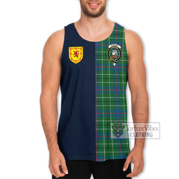 Duncan Ancient Tartan Men's Tank Top with Scottish Lion Royal Arm Half Style